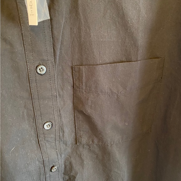 Madewell oversize size medium black blouse button up nwts - Picture 8 of 9